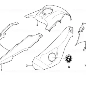 Vezi acum Panou decor rezervor dreapta ALU-OLIVGRAU - BMW Motorrad