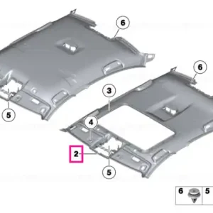 Tapiterie plafon spate OYSTER - BMW Retur ușor