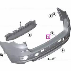 Cel mai vândut Bara protectie spate, grunduita, X-Line - BMW X3 F25