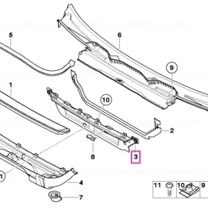 Carcasă microfiltr partea inferioară - BMW Livrare rapidă