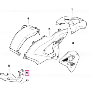 Reducere de preț Capac acoperire stânga AURA-WHITE - BMW Motorrad