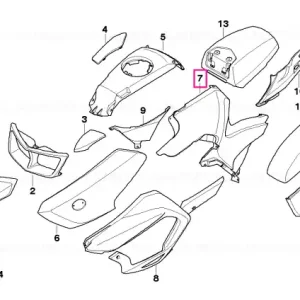 Lateral trim panel rear left - BMW Motorrad Nu rata