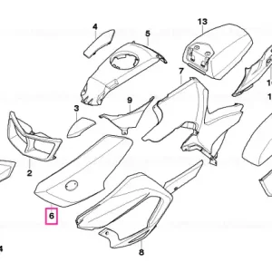 Retur gratuit Lateral trim panel front right ALPINE-WHITE - BMW Motorrad