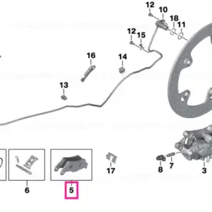 Livrare rapidă Kit garnituri frână cu indicator uzură - BMW Motorrad