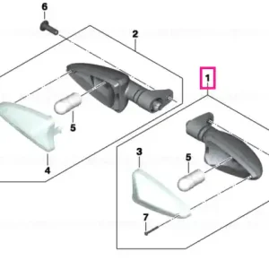 Ofertă de sezon Lampă semnalizare dreapta albă - BMW Motorrad