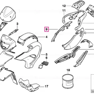 Calitate înaltă Panou lateral spate stânga GELB 2 - BMW Motorrad