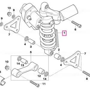 Doar azi Amortizor arc spate ESA II - BMW Motorrad