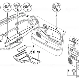 Banda decorativa, usa spate stanga GRAPHIT MET. - BMW Cel mai vândut