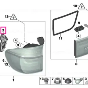 Soclu bec lumină spate panou lateral dreapta - BMW Popular