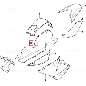 Retur gratuit Panou tapiterie, sus stanga FLAMM-RED - BMW Motorrad