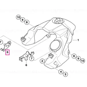Livrare expres Suport fixare rezervor dreapta - BMW Motorrad