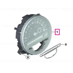 Expediere rapidă Vitezometru panou bord KM/H SILVER - BMW - Mini