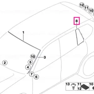 Cadru geam lateral fix, stânga - BMW Ofertă