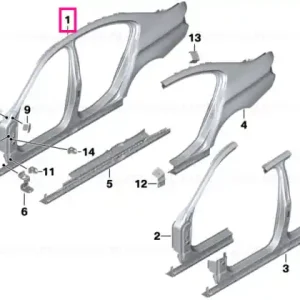 Cadru lateral caroserie dreapta - BMW Chilipir