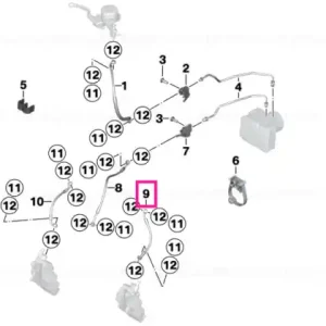 Plată securizată Furtun frână stâng - BMW Motorrad