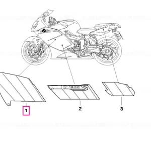 Ofertă exclusivă Autocolant panou, dreapta sus - BMW Motorrad
