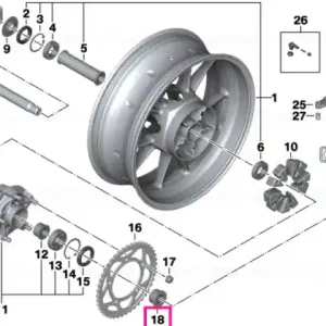 Bucșă distanțier L=24,25MM - BMW Motorrad Super ofertă