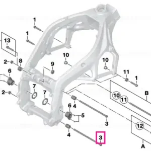 Arbore suport motor M10X247 - BMW Motorrad Chilipir