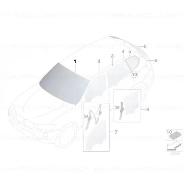 Parbriz tenta verde cu senzor ploaie BMW X3 F25 Nu rata