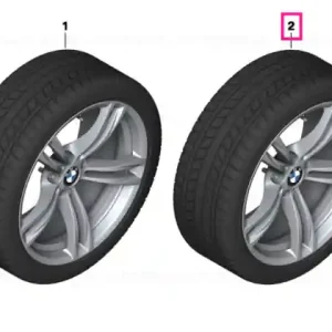 Roată completă de iarnă - M Double Spoke 408M cu anvelopa Pirelli W240 Sottozero S2 - 255/40R19 100V XL - BMW M5/M6 F10/F12/F13 - punte spate Reducere extra