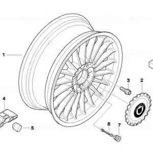 Șurub Torx microincapsulat M5X25 - BMW Plată securizată