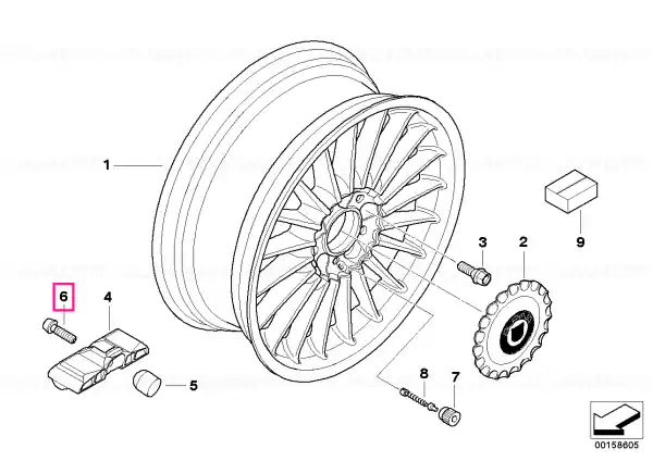 Șurub Torx microincapsulat M5X25 - BMW Plată securizată