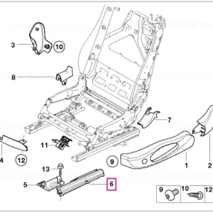 Bestseller Panou lateral spate dreapta SCHWARZ - BMW
