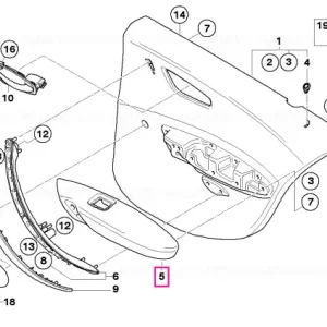 Ultima șansă Cotieră piele sintetică spate stânga GRAPHIT - BMW