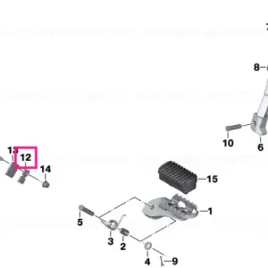 Distanțier doi repaos picior stânga - BMW Motorrad Doar azi