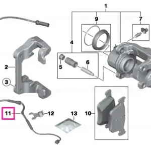 Senzor uzura placute frana, punte fata - BMW X3 F25, X4 F26 Ieftin