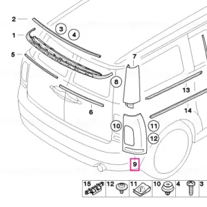 Finisaj stop dreapta SILBER - BMW - Mini Discount