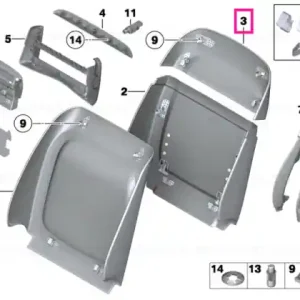 Secțiune spate scaun Comfort sus NADH OYSTER - BMW Mai ieftin