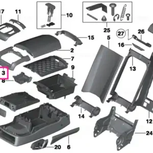 Capac piele fata LCSW SCHWARZ - BMW Premium