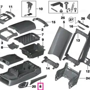 Capac lateral piele dreapta LCSW SCHWARZ - BMW Ultima șansă