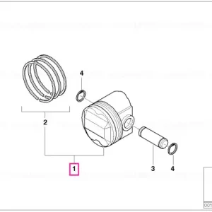 Piston D=56,37MM A  D=56,37MM - BMW Motorrad Lichidare de stoc