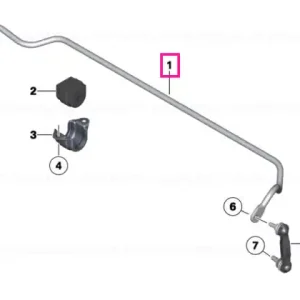Stabilizer, rear D=16MM - BMW Super ofertă