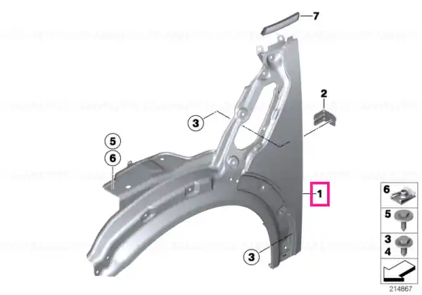 Side panel, front right - BMW - Mini Reducere extra