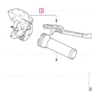 Reducere Control assembly, brake, chrome - BMW Motorrad