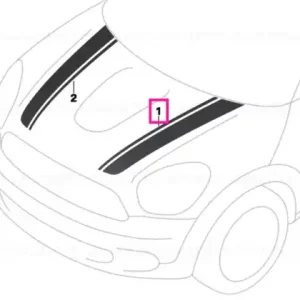 Ornamental strips, black left - BMW - Mini Chilipir
