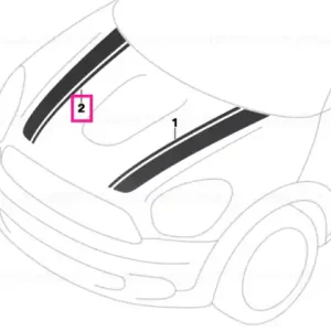 Ornamental strips, black right - BMW - Mini Doar azi