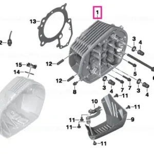 Retur gratuit Right cylinder head, black - BMW Motorrad