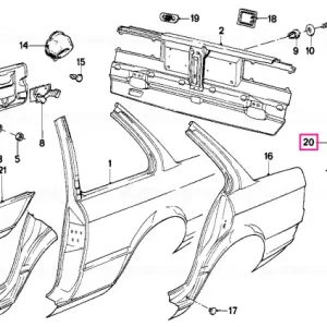 Section of rear right fender - BMW Noutate