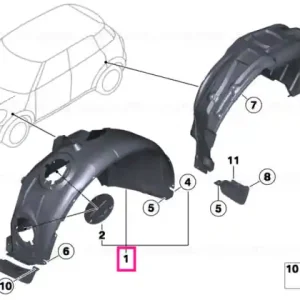 Capac carcasă roată față dreapta - BMW - Mini Premium