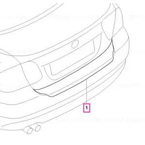 Trunk edge protector film, transparent F25 TRANSP. - BMW Cumpără online