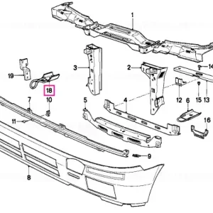 Towing hinge, right - BMW Ieftin