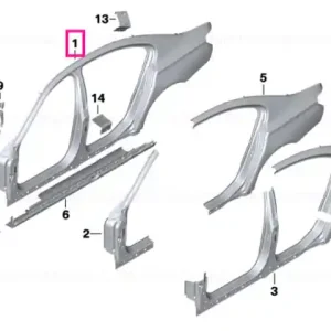 Body-side frame left - BMW Livrare rapidă