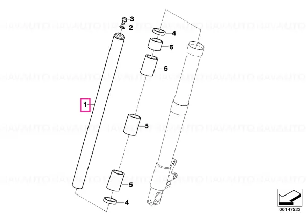 Stanchion - BMW Motorrad Reducere extra