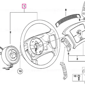 Calitate înaltă Steering wheel, leather - BMW