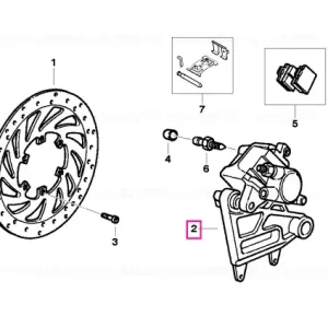 Brake caliper, rear D=34 - BMW Motorrad Preț mic