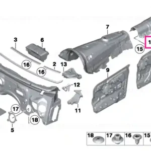 Cel mai vândut Sound insulating door rear right - BMW
